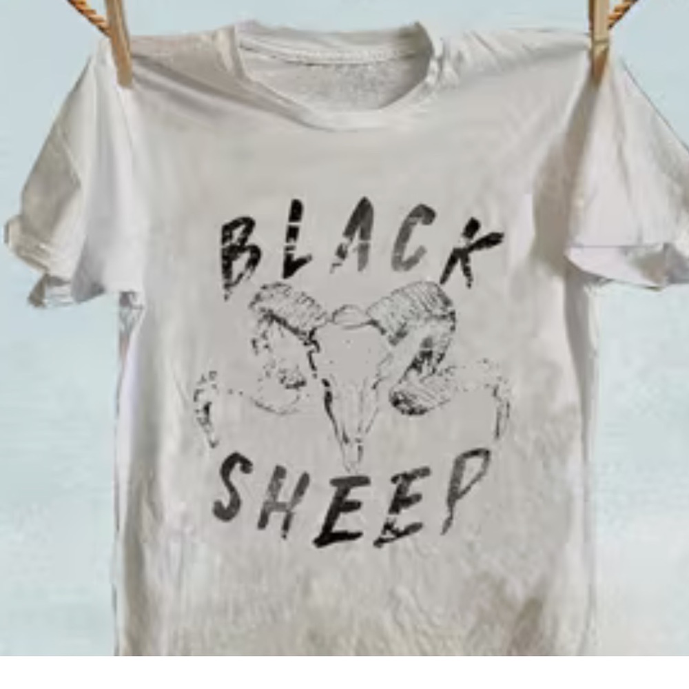 Soon NEW 9/28 White Graphic T-Shirt - Black Sheep Design